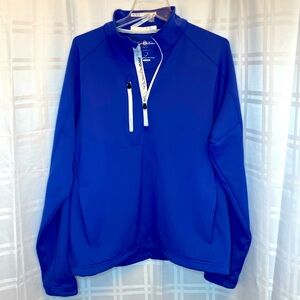 Brooks Brothers Zero Restriction Men’s Z500 Mock Neck 1/4 Zip Golf Pullover L